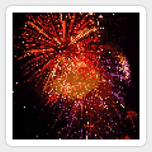 Pixel Firework No.33 Sticker